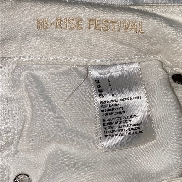 White American Eagle Hi Rise Festival Jean Shorts - Picture 3 of 3